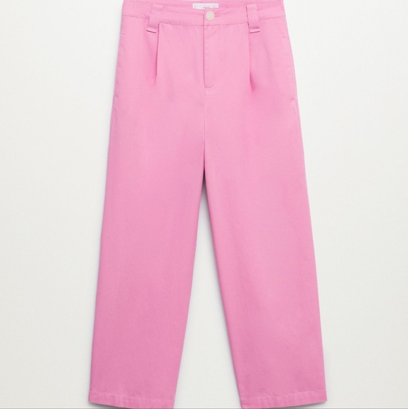 Mango - High waist pink pants - Picture 2 of 5